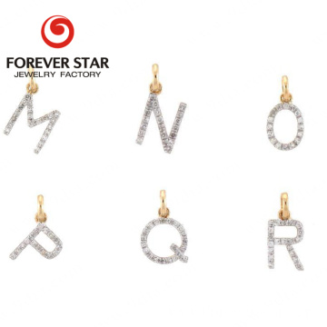 Cheap Real Light 9K Gold Letter M Pendant